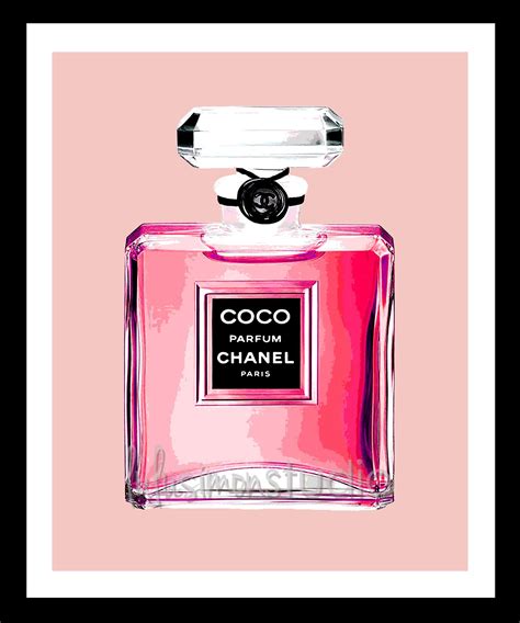 chanel perfume bottle print.